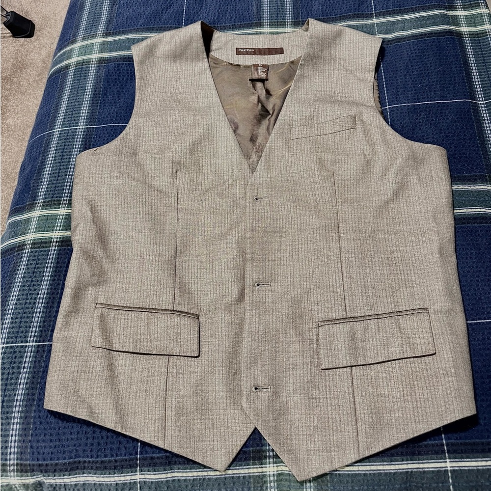 Perry Ellis Classic Tan/Beige Suit Vest
